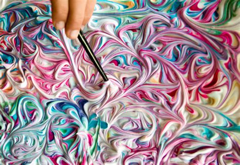 The meditative qualities of creating marble paint swirls
